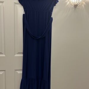 Lauren Ralph Lauren Navy Strapless Maxi Dress